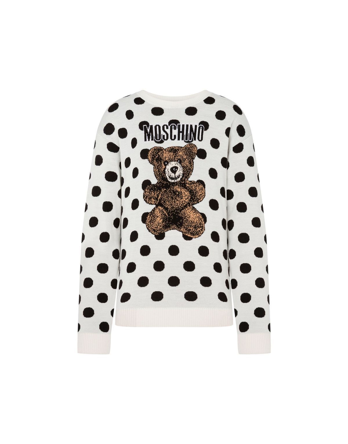모스키노(MOSCHINO) 테디베어 도트 코튼 스웻셔츠
