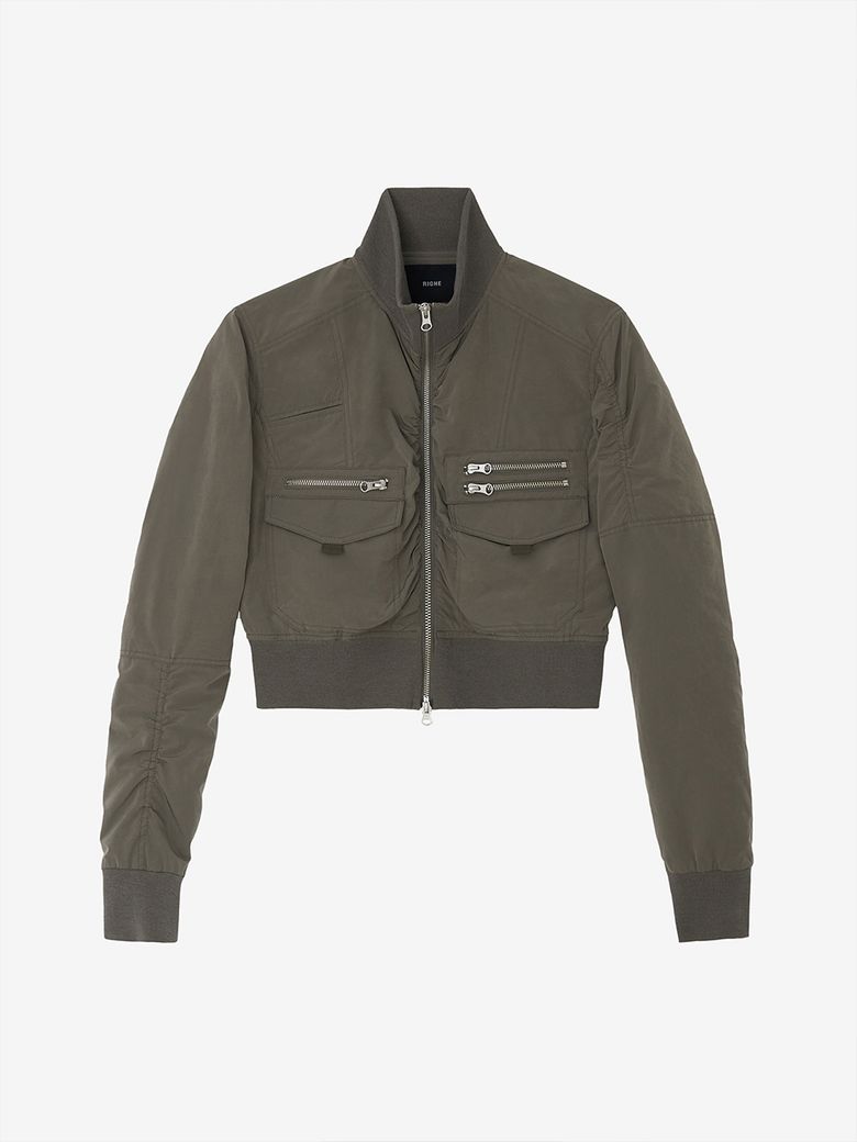 SHIRRING JACKET KHAKI