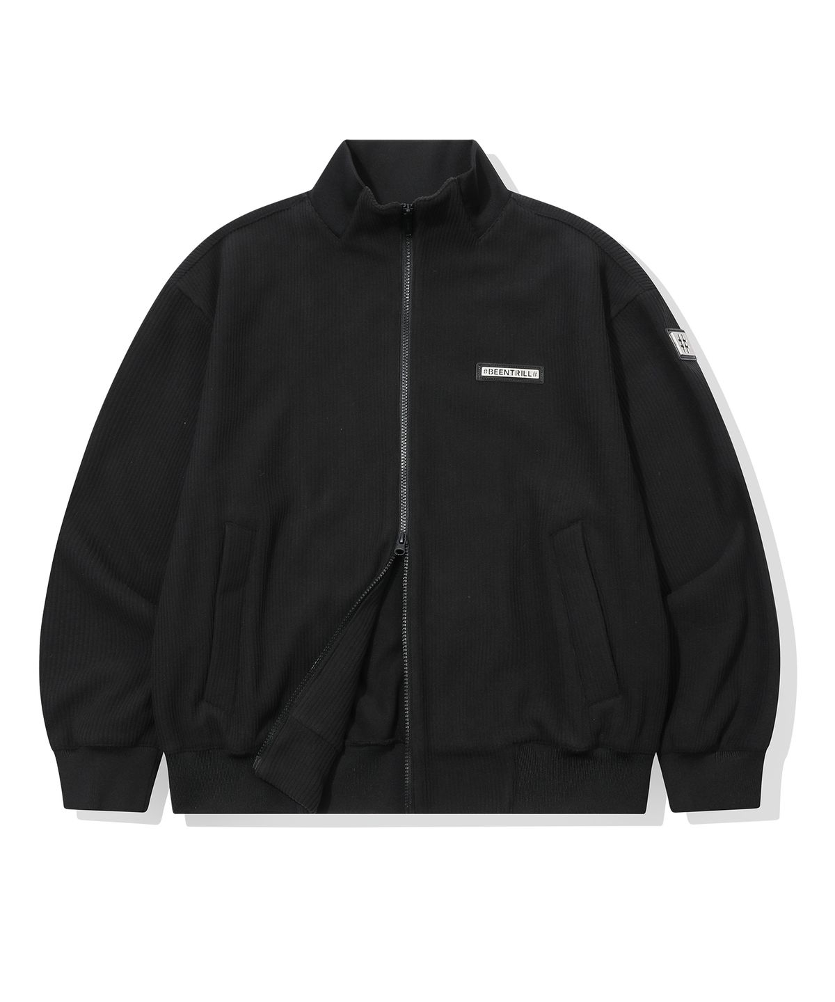 빈트릴(BEENTRILL) 코듀로이 플리스 스탠드 카라 집업(블랙)