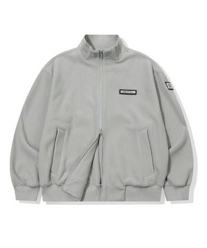 코듀로이 플리스 스탠드 카라 집업(웜 그레이)