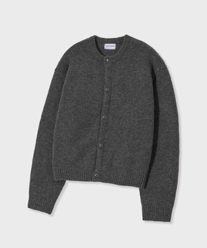 솔리드 하찌 니트 가디건 차콜
