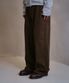 [무민서 콜라보] WASHED LOOSED WIDE COTTON PANTS (BROWN)