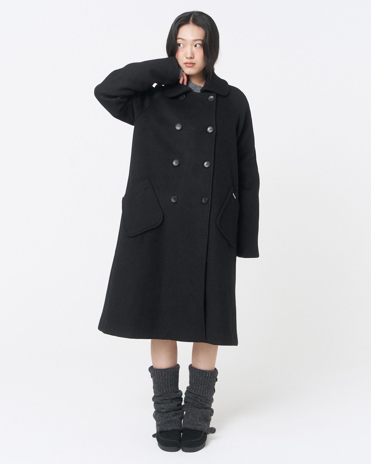 미세키서울(MISEKI SEOUL) Double button long coat BLACK