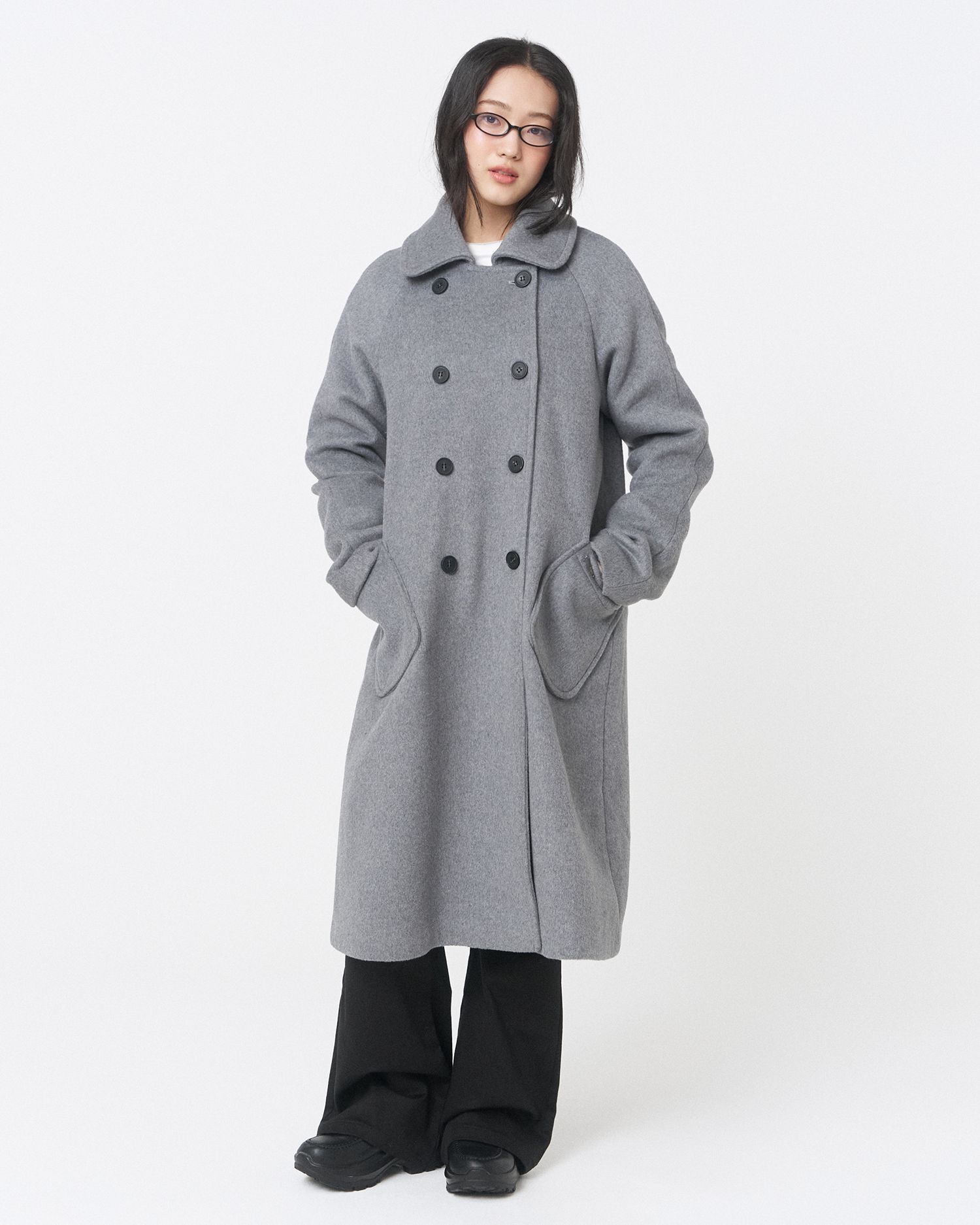 ジャケット・アウター Miseki SEOUL HOODIE DOUBLE BUTTON COAT MUSINSA | MISEKI SEOUL Hoodie double button coat GREY