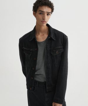 레가시 데님 자켓 워시드 블랙