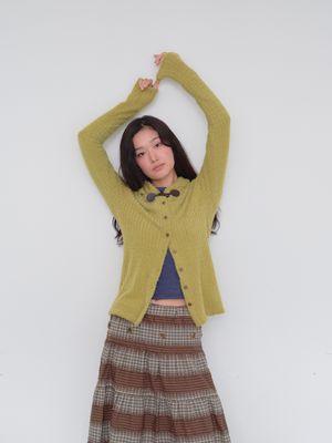 토글 후드 가디건 Toggle Hooded Cardigan (Warm Olive)