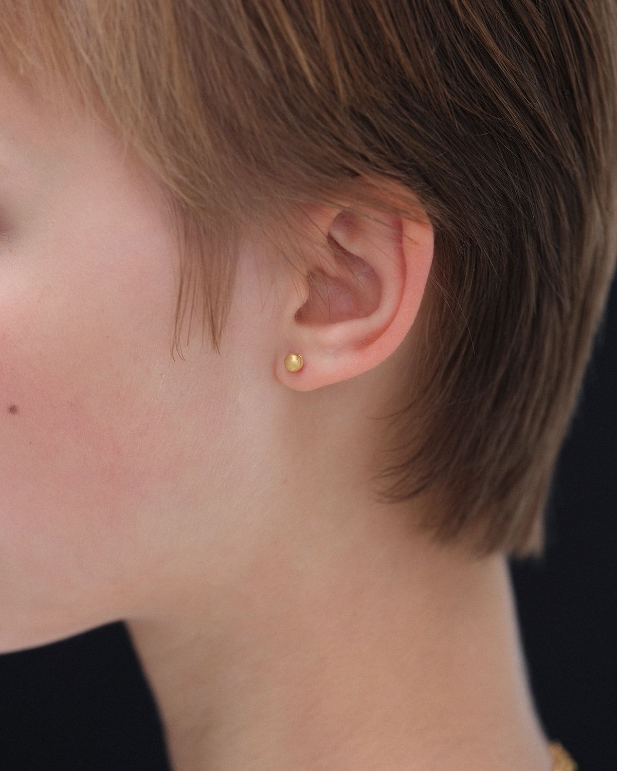 어나더레이어(ANOTHERLAYER) 4mm Ball Stud Matt - Gold (silver925)