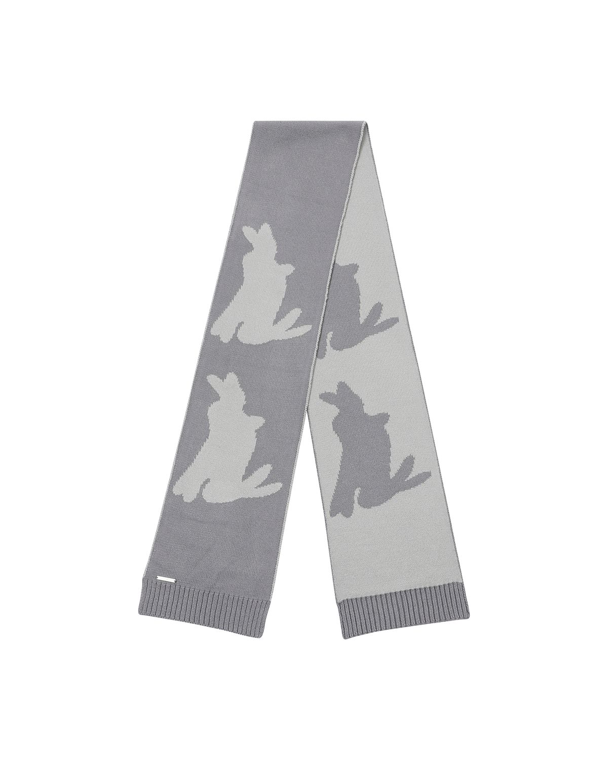 미세키서울(MISEKI SEOUL) Twin rabbit knit muffler CHARCOAL