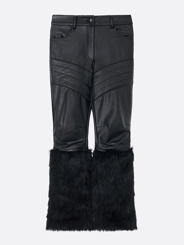 LEATHER FUR PANTS