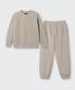 오버사이즈 폴라 플리스 스웨트셔츠 & 폴라 플리스 스웨트 팬츠 [더스티 베이지]