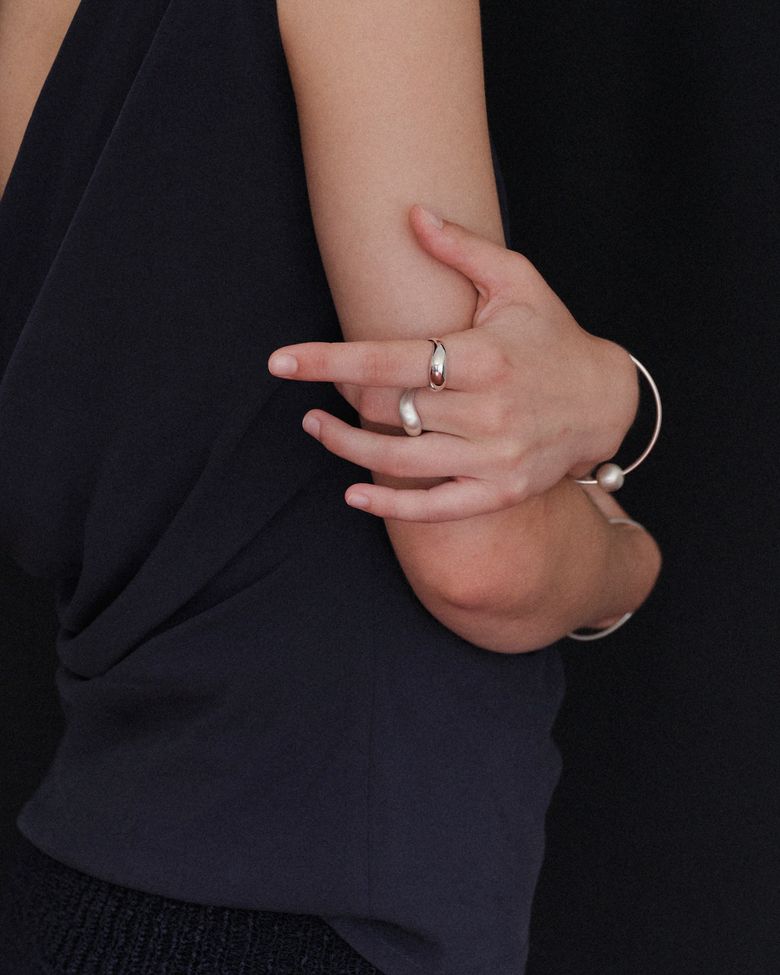 Volume Wave Ring (silver925)(2type)