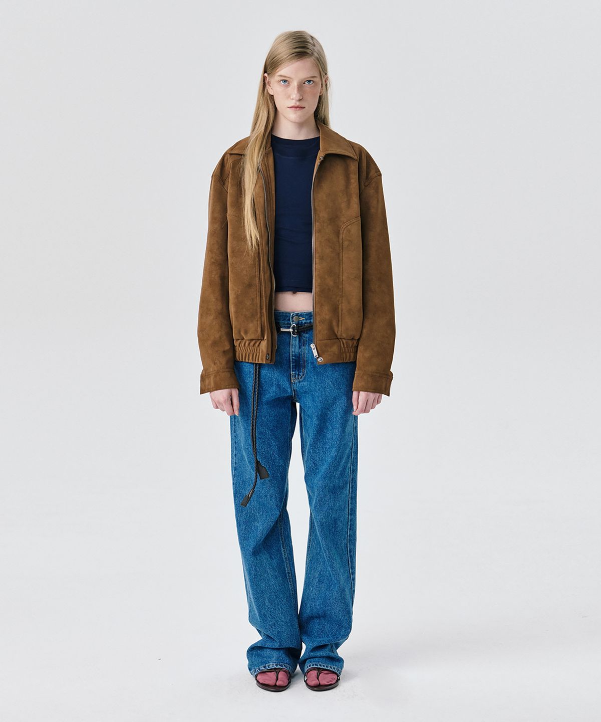 분더캄머(WNDERKAMMER) Soft Suede Seam Jumper_Brown(소프트 스웨이드 솔기 점퍼_브라운)