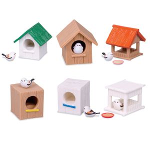 가챠 캡슐 뽑기 새장 안에 하얀 참새2 6종세트