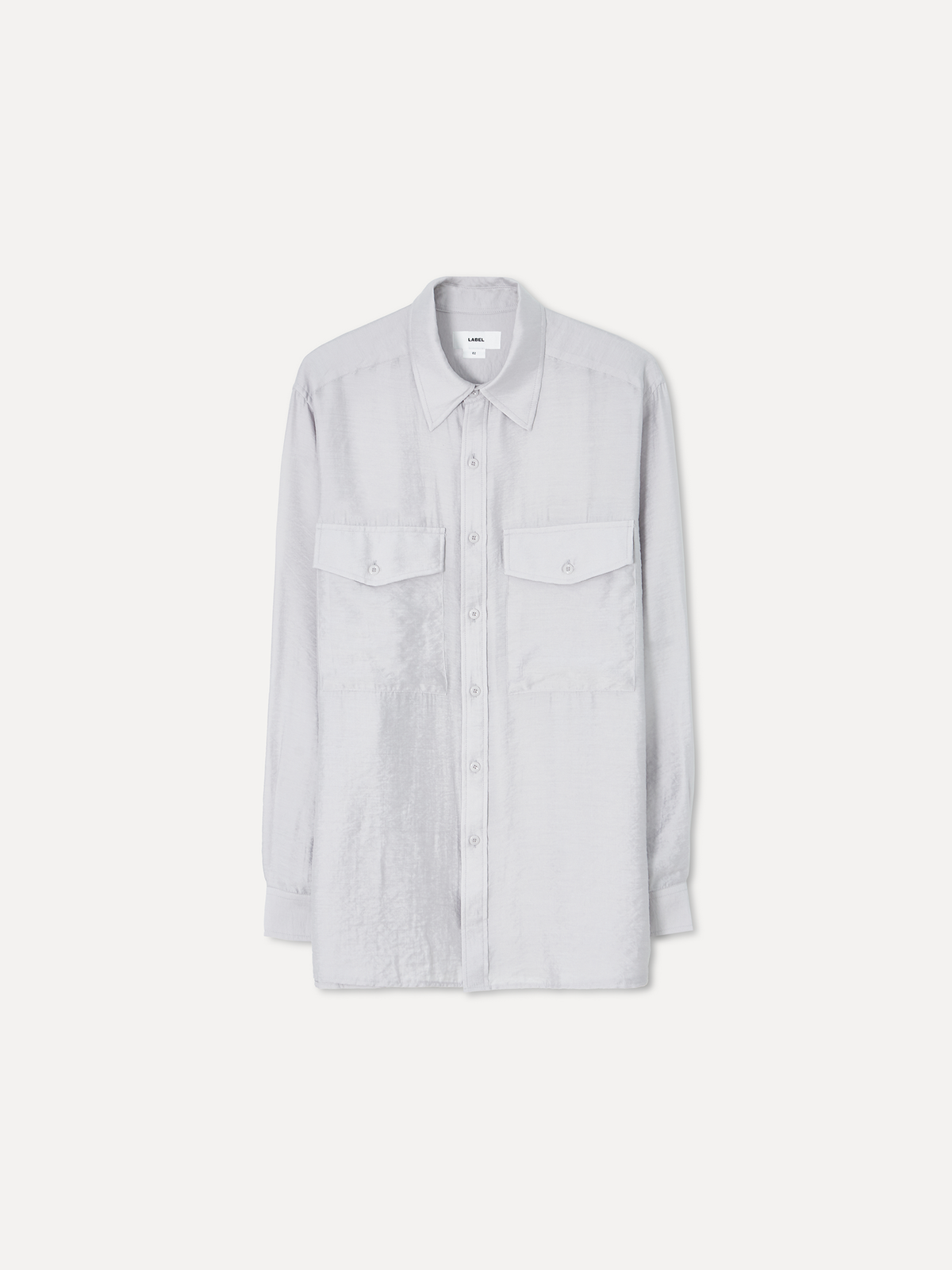 라벨아카이브(LABELARCHIVE) Glen veil twin pocket shirt misty grey