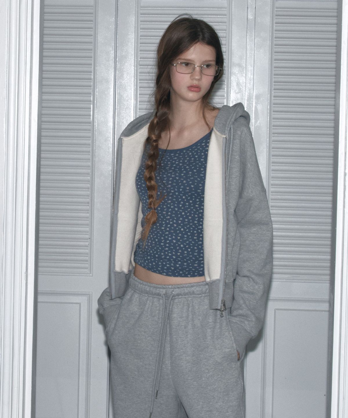쏘이르(SO IR) STANDARD ZIP UP HOODIE - GRAY