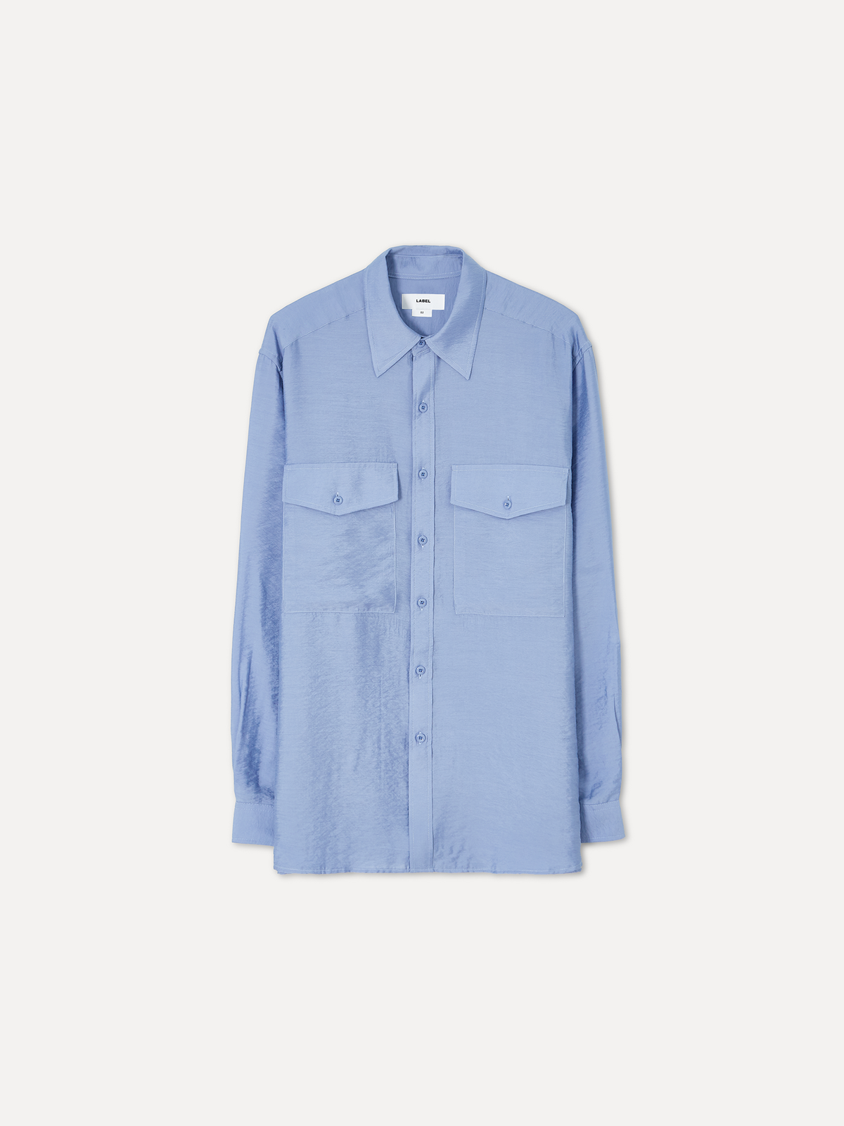 라벨아카이브(LABELARCHIVE) Glen veil twin pocket shirt blue