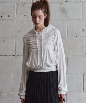 RUCHED HOODIE(3C)