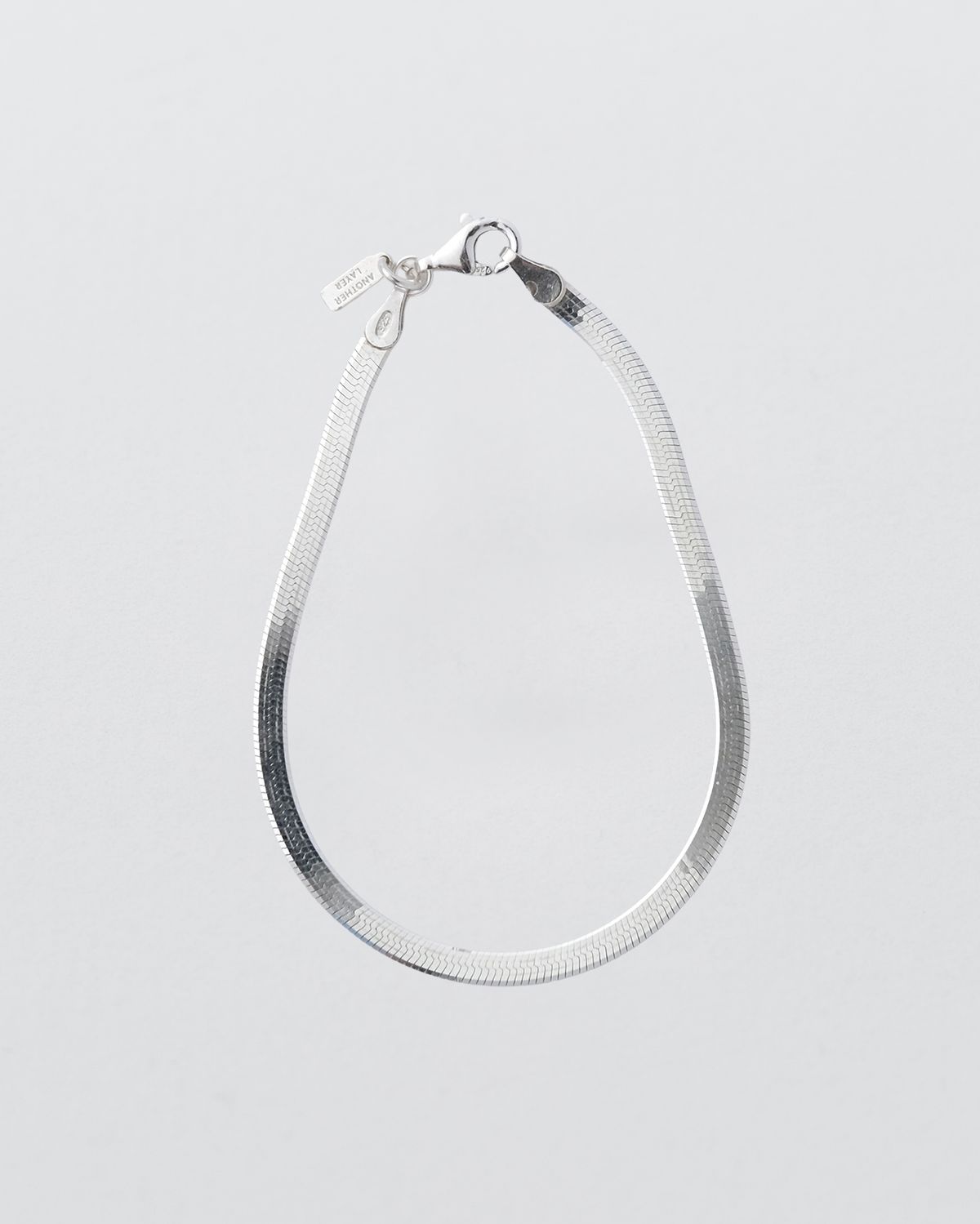어나더레이어(ANOTHERLAYER) 3mm Flat Bracelet - Silver (silver925)