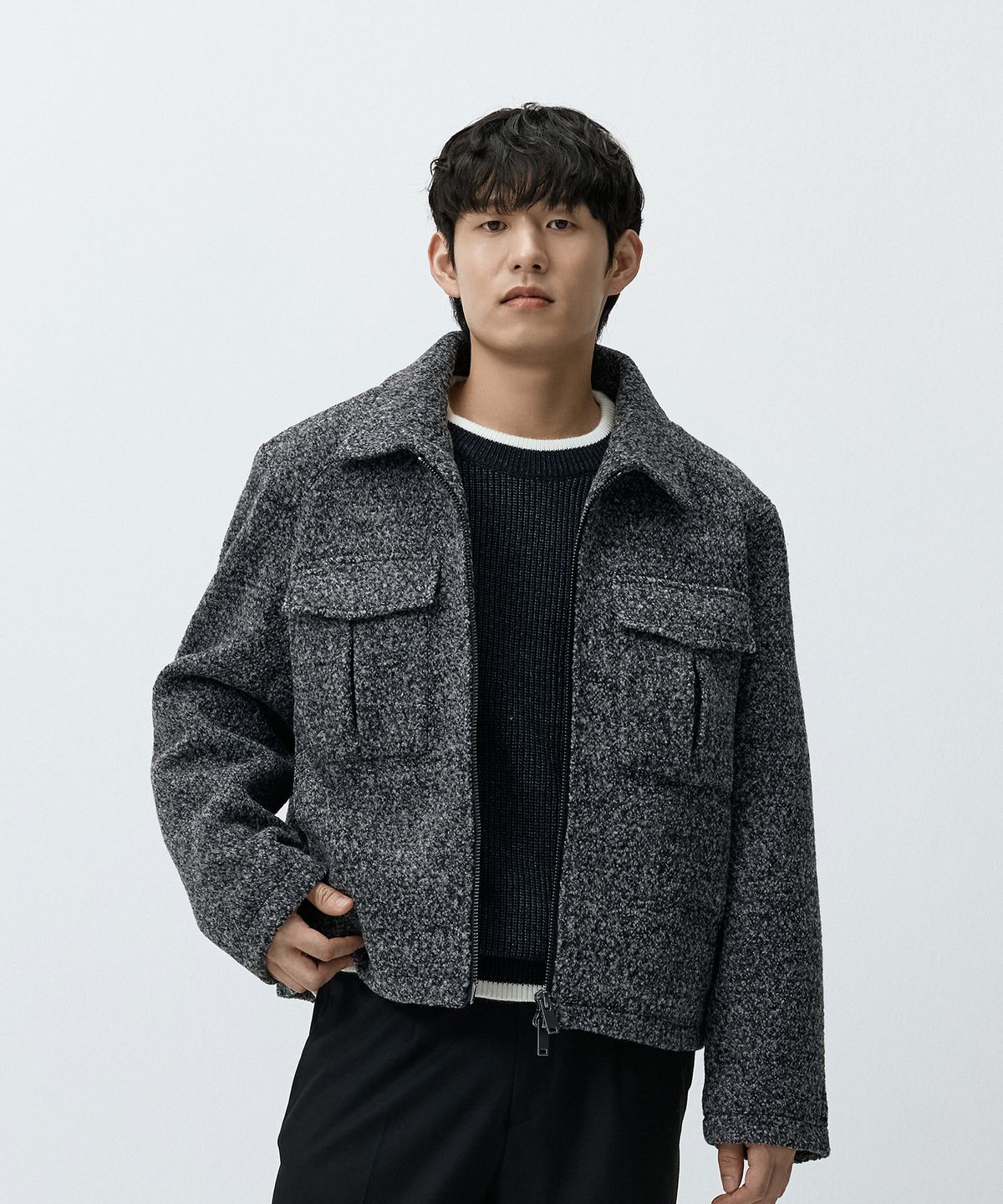 매드마르스(MADMARS) 포켓 투웨이 집업 점퍼 진그레이 MMFFMJP-166DG