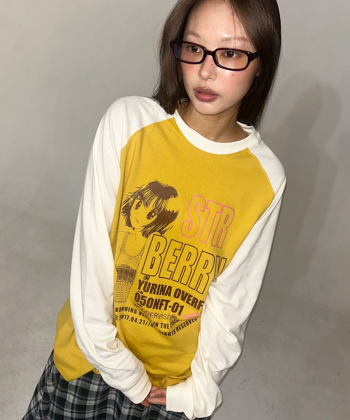 원더비지터(WONDERVISITOR) YURINA Raglan LS-T [Mustard]