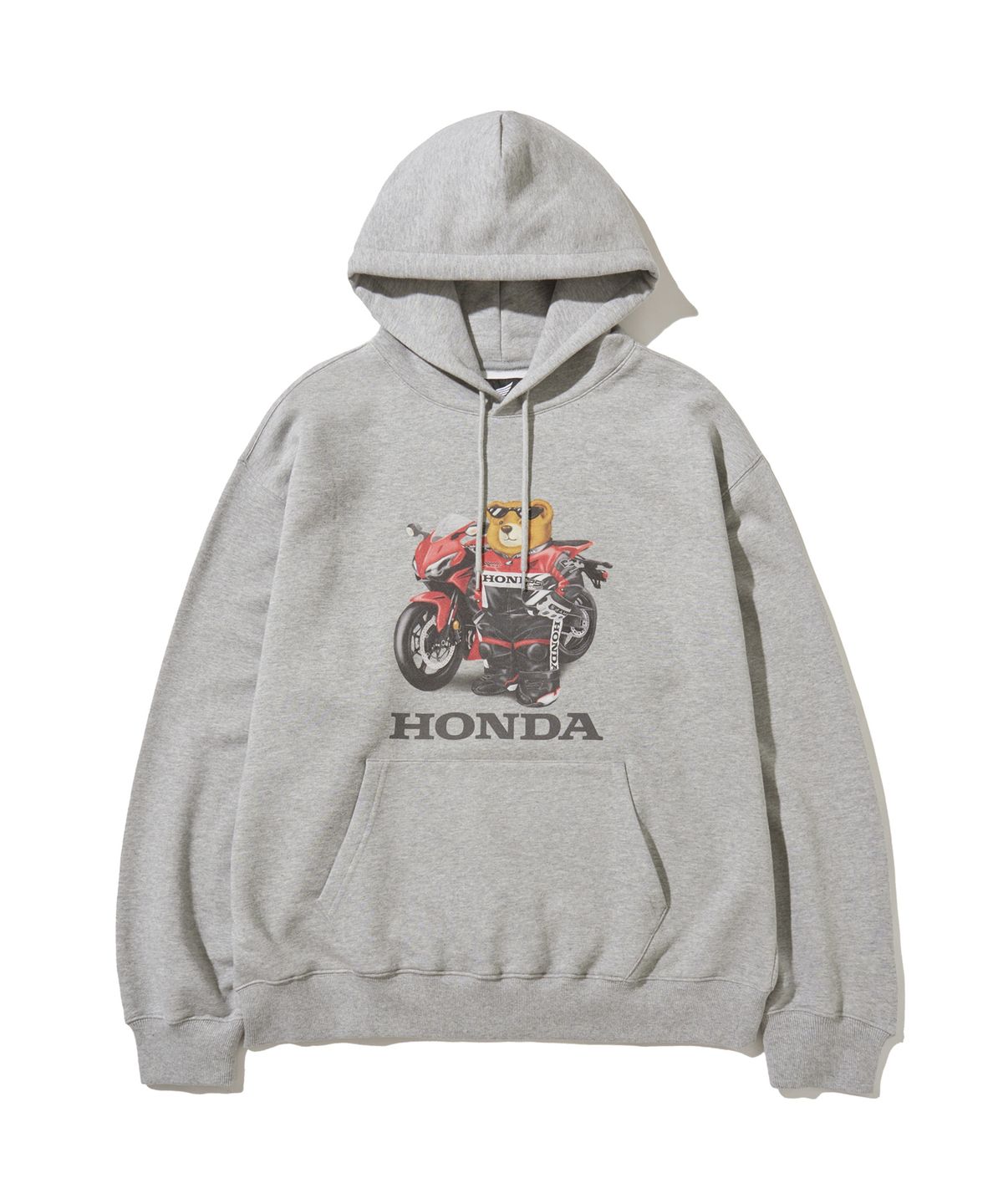 핍스 모터사이클(PHYPS MOTORCYCLE) Racing Bear Hoodie Gray