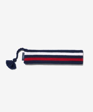 (U) 스트라이프드 테슬 이어밴드 네이비 STRIPED TASSEL EARBAND NAVY