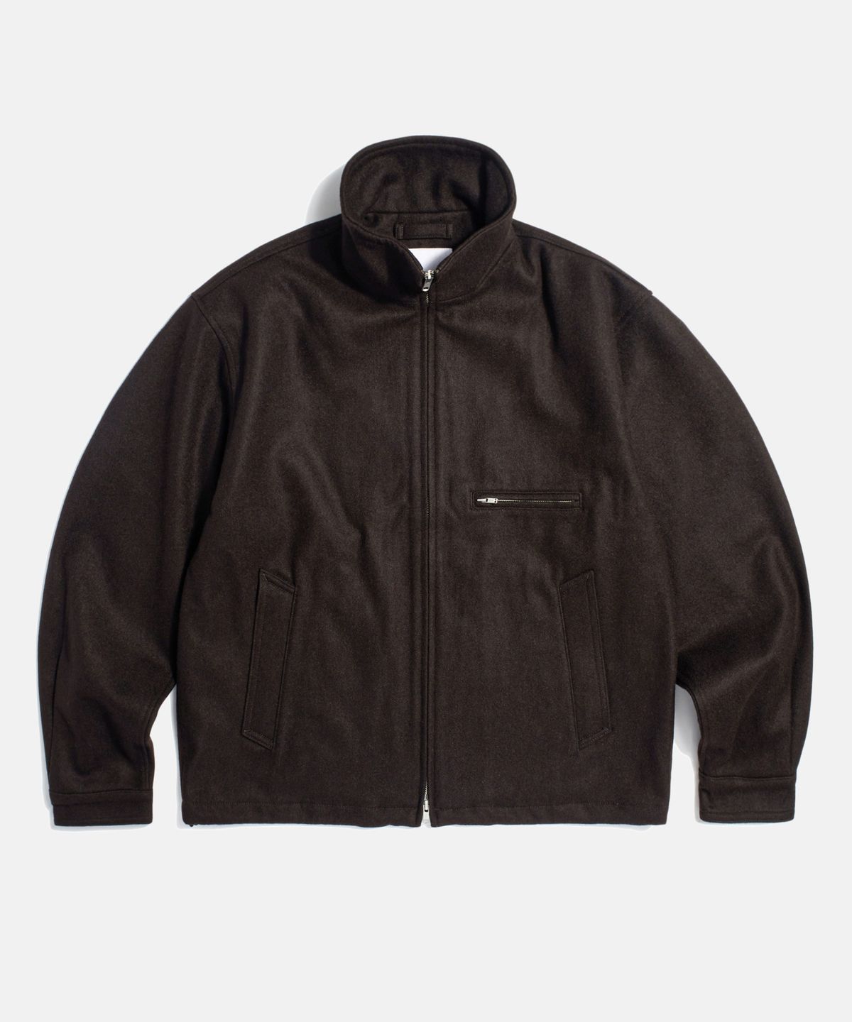 에스피오나지(ESPIONAGE) Wool Blend Track Blouson Dark Brown