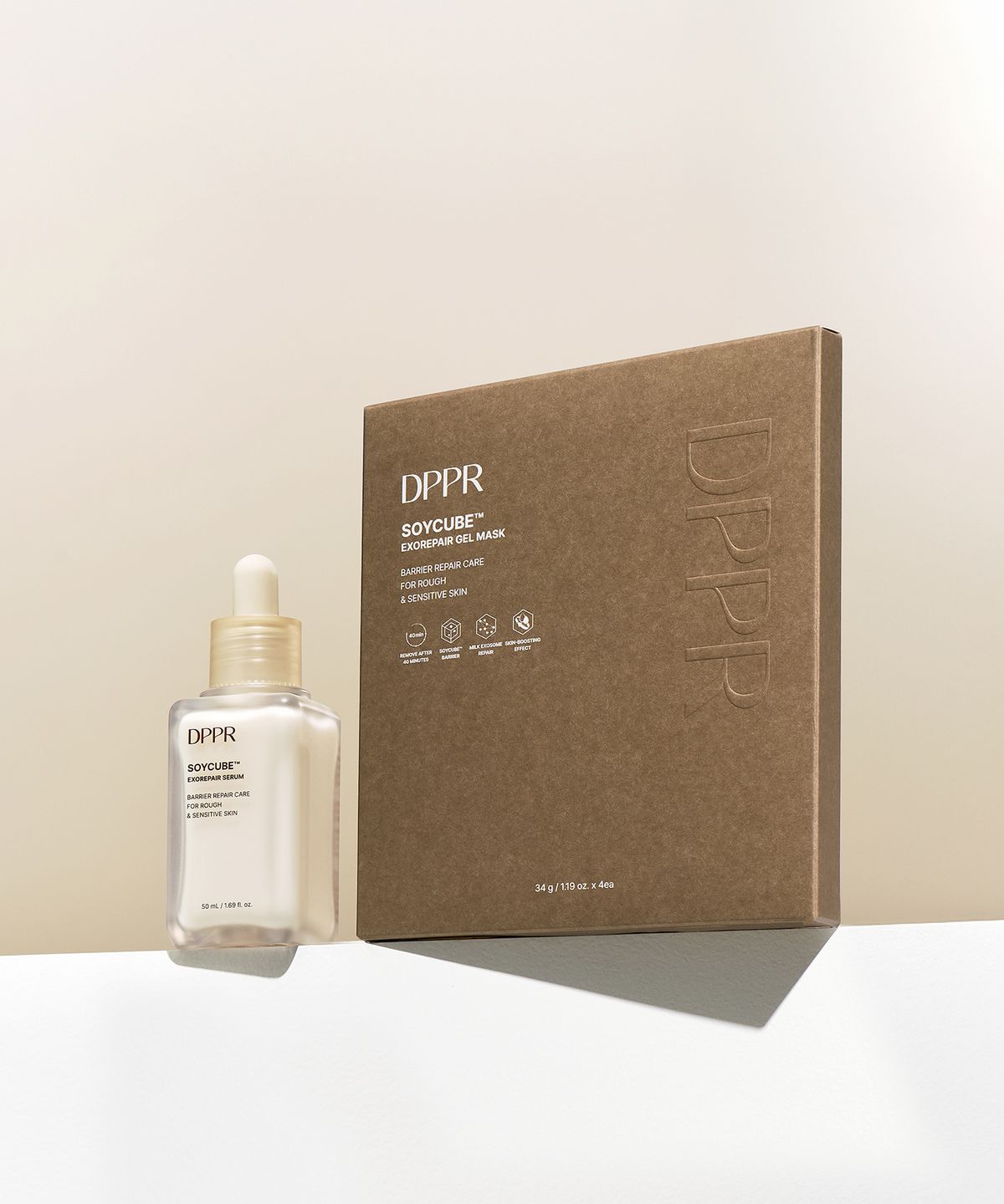 디퍼(DPPR) [소이충전 SET] 소이큐브 엑소리페어 세럼 50ml + 겔마스크 4매입