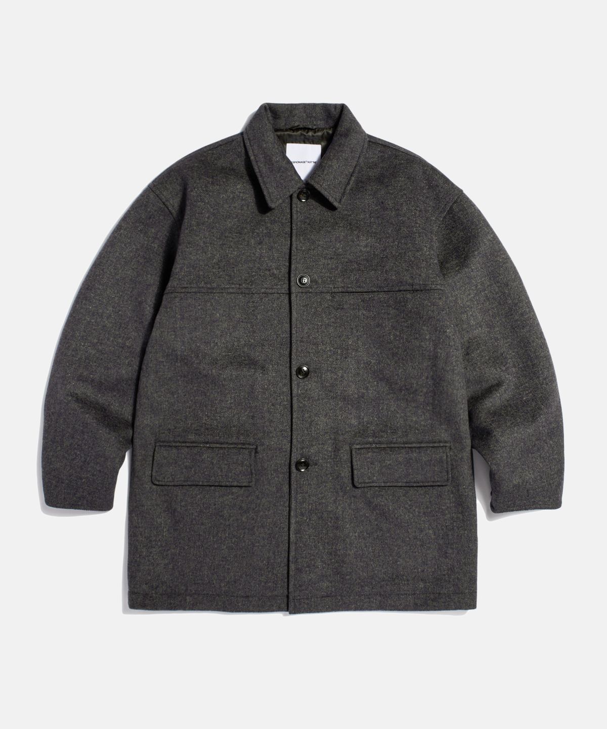 에스피오나지(ESPIONAGE) Wool Blend Car Coat Dark Dust