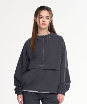 캠프 멀티스포츠 러닝 바람막이 아노락 후드 집업 자켓 상의 W 차콜