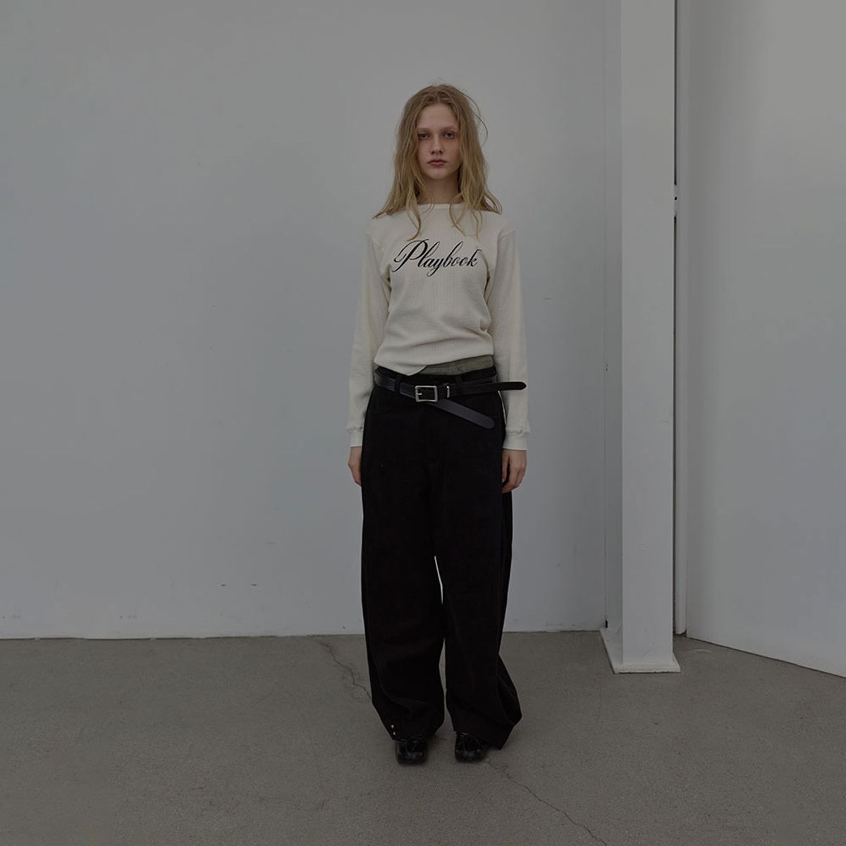 엘씨디씨티엠(LCDC™) PLAYBOOK WAFFLE T-SHIRT (IVORY)