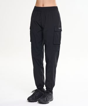 스트레치 4포켓 카고 조거 팬츠 데일리 등산 운동 스포츠 바지 W 블랙