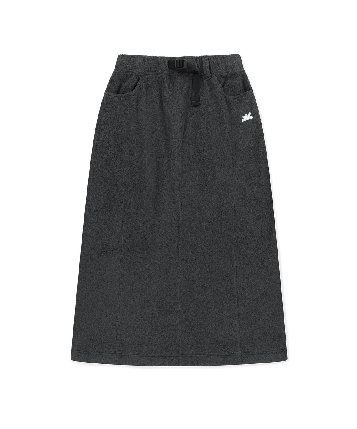 썬러브(SUNLOVE) Fleece Long Skirt Charcoal