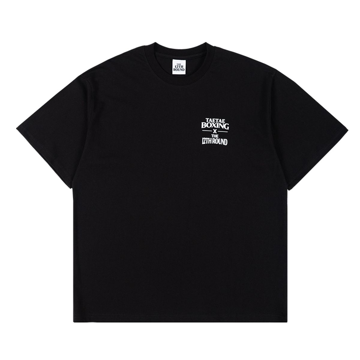 더트웰브라운드(THE 12TH ROUND) BLACK Oversized T-Shirt TAE TAE BOXING x THE 12TH ROUND