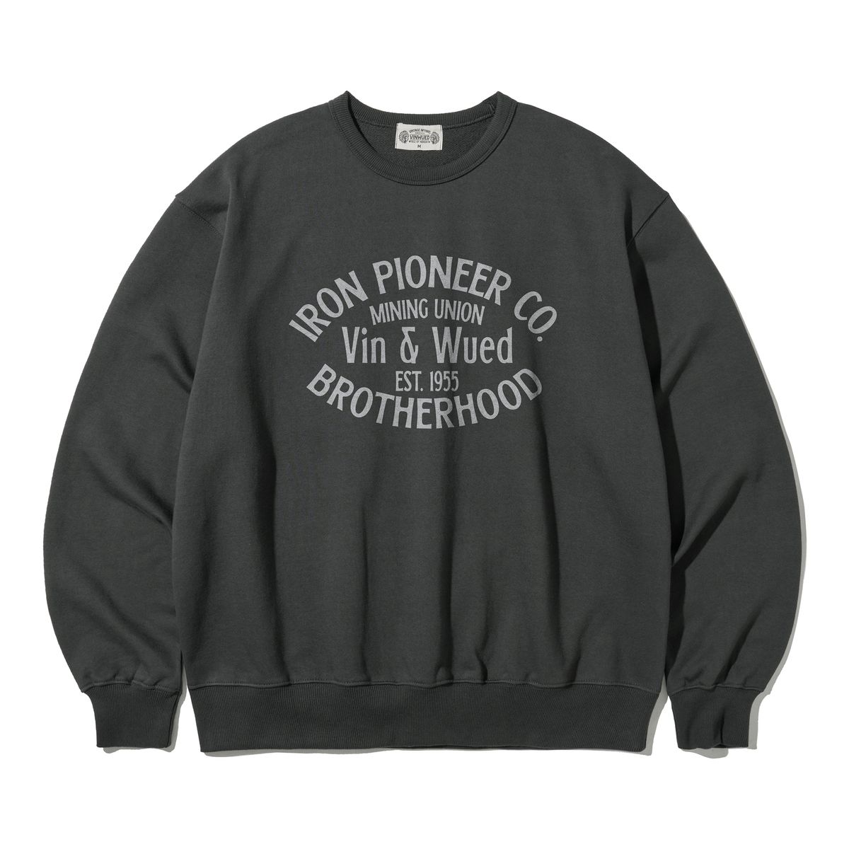 빈웨드(VINWUED) Iron Pioneer Co. Brotherhood 아이언 파이오니어 마이너 건메탈 빈티지 헤비웨이트 스웻셔츠