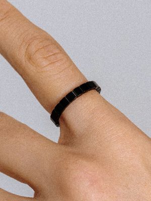 URM003 Black Cube Ring