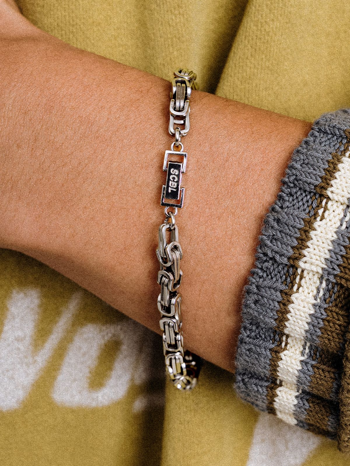 스칼렛또블랙(SCALETTOBLACK) URM011 Vintage Rough Chain Bracelet #