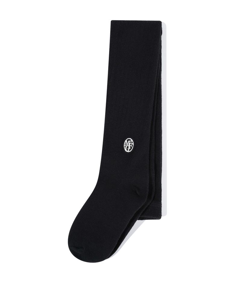 KIDS W CIRCLE LOGO STOCKING SOCKS black