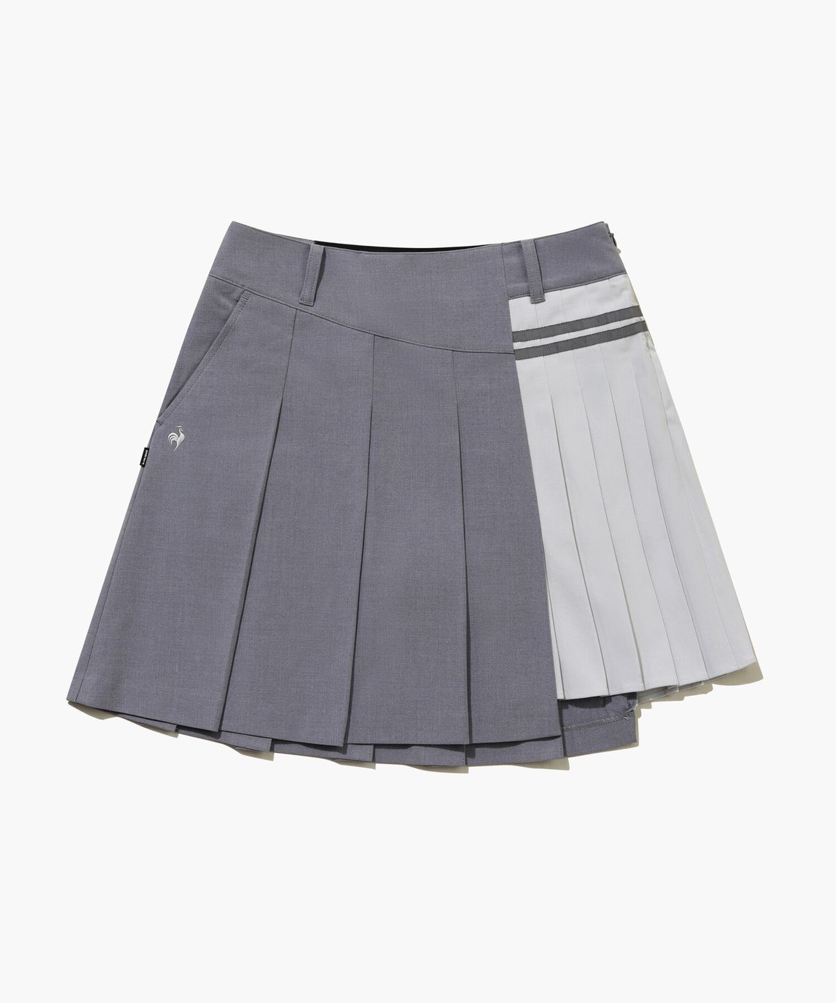 르꼬끄 골프(LECOQ GOLF) 여성 배색 플리츠 스커트 _MGRY GQ422LSKO1