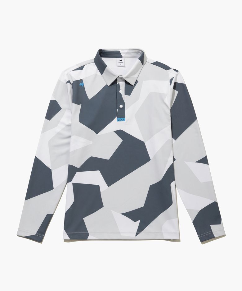 남성 CAMO 브러쉬드 폴로 티셔츠 _CREM GQ421MTLO4