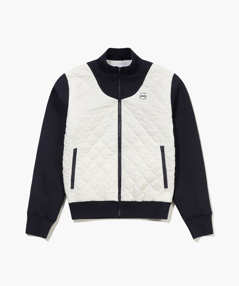 여성 퀼팅 하이브리드 패딩 점퍼 _NAVY GQ422LKCO2