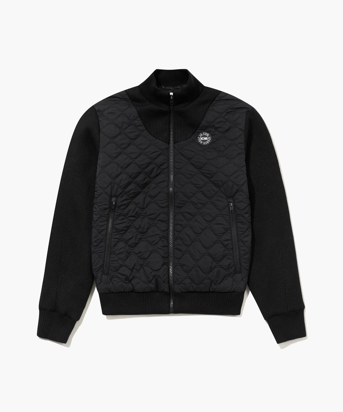 르꼬끄 골프(LECOQ GOLF) 여성 퀼팅 하이브리드 패딩 점퍼 _BLCK GQ422LKCO2