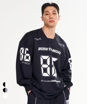 자이언트핏 긴팔티 럭비져지 오버핏 헬스 짐웨어 맨투맨 러닝 저지 블록코어 M (3컬러)