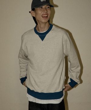 NO.117 거셋 스티치 빈티지 스웨트셔츠(오트밀)