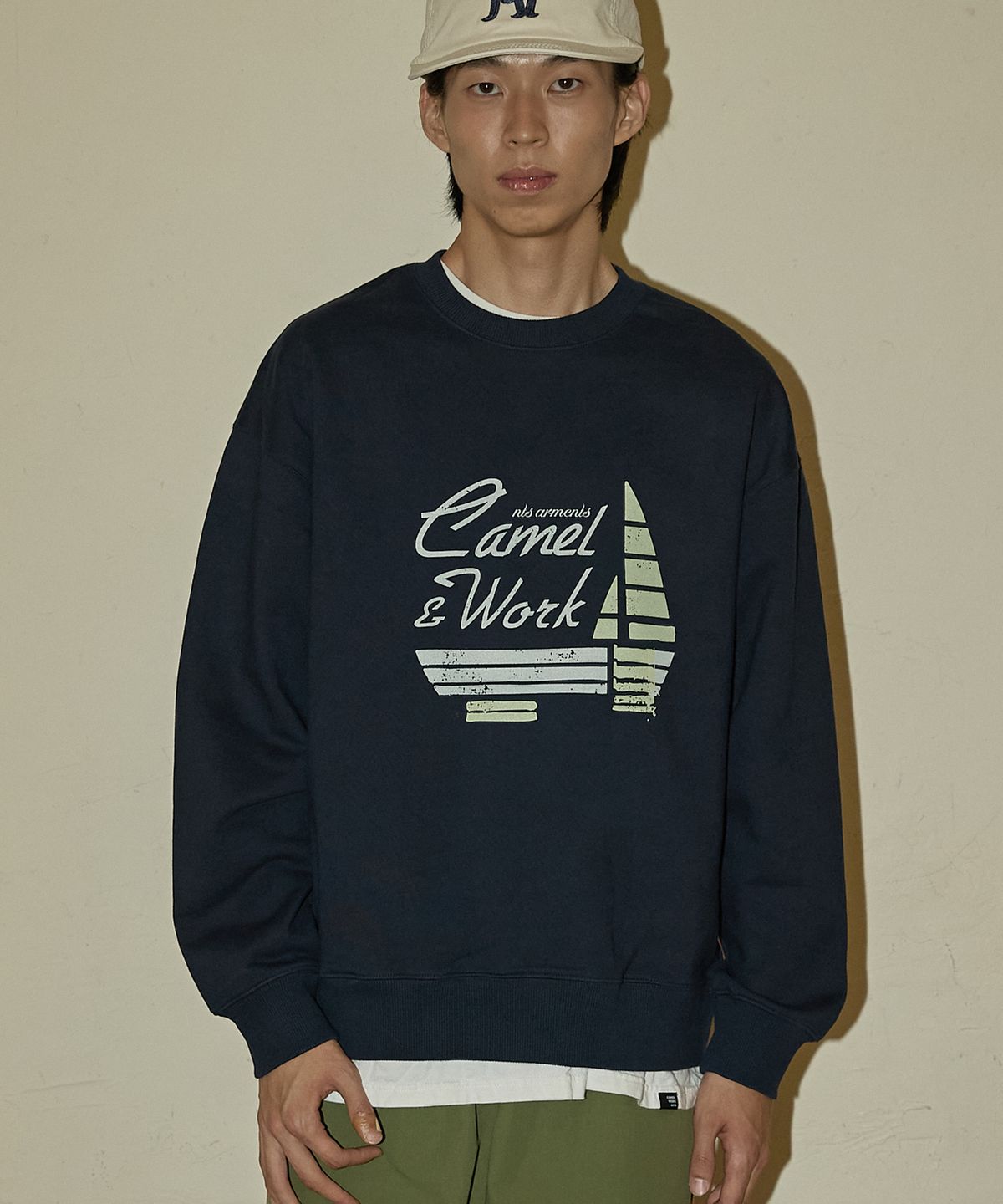 카멜워크(CAMEL WORK) NO.034 로우타이드 레스큐 스웨트셔츠(네이비)