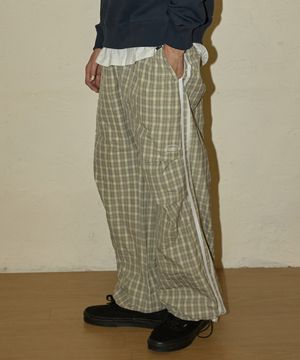 NO.322 빈티지 멀티 체크 트랙팬츠(옐로우)