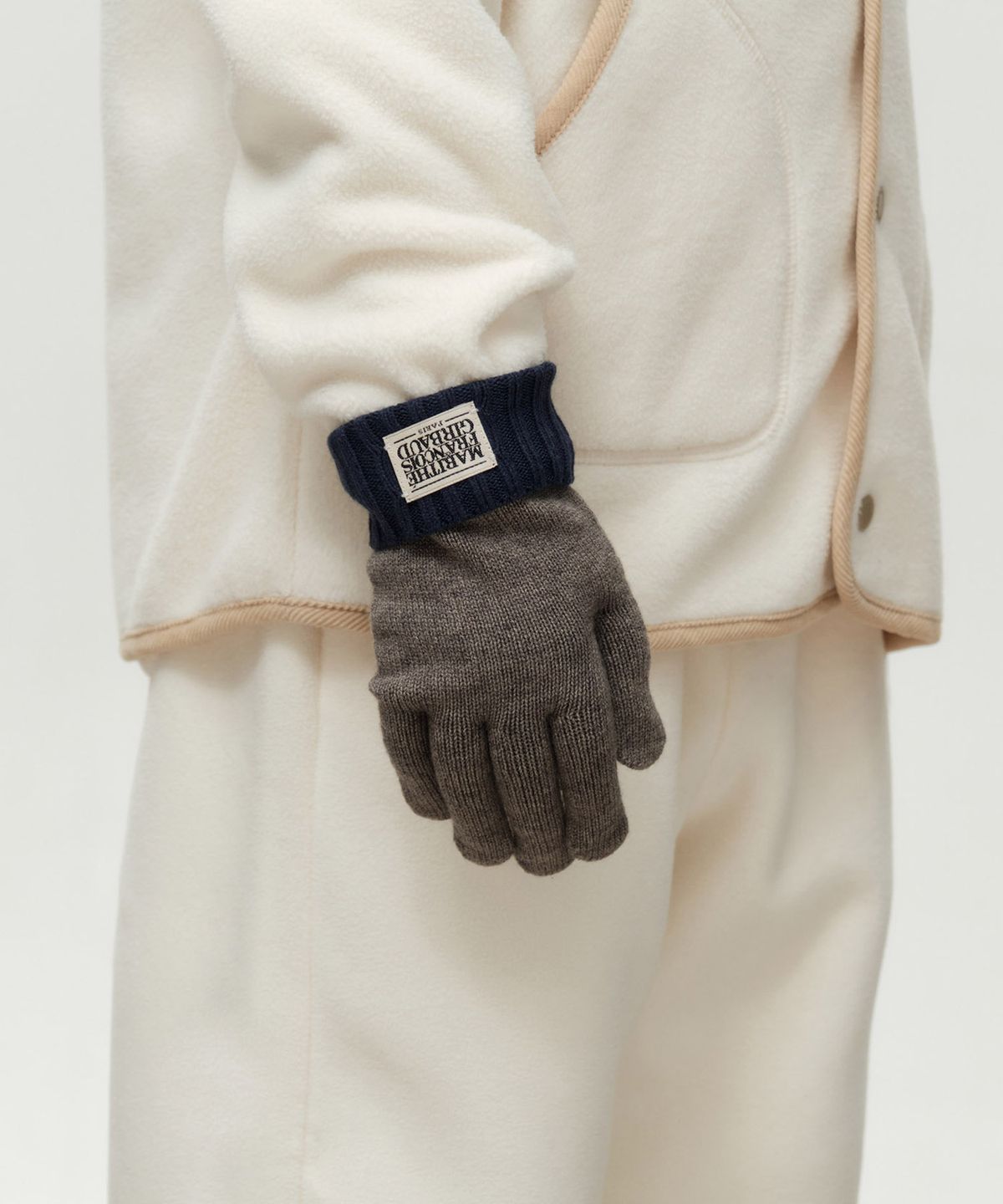 마리떼 키즈(MARITHÉ KIDS) KIDS CLASSIC LOGO KNIT GLOVE heather gray