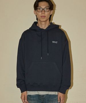NO.424 CAW 베이직 로고 후드티셔츠(네이비)