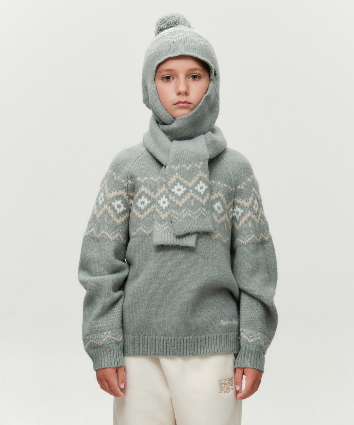 마리떼 키즈(MARITHÉ KIDS) KIDS NORDIC BALACLAVA MUFFLER mint