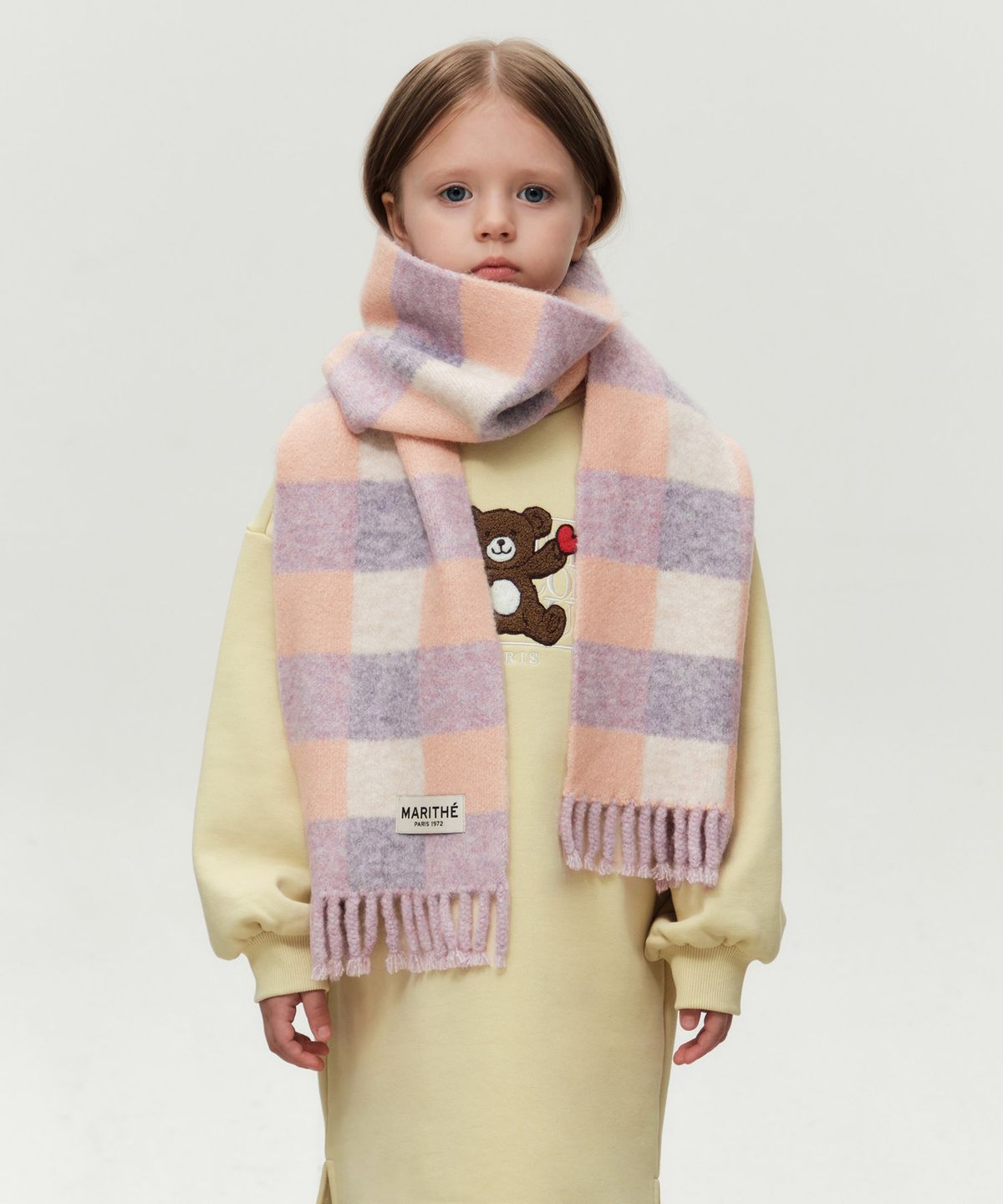 마리떼 키즈(MARITHÉ KIDS) KIDS FUZZY BULKY KNIT MUFFLER light purple